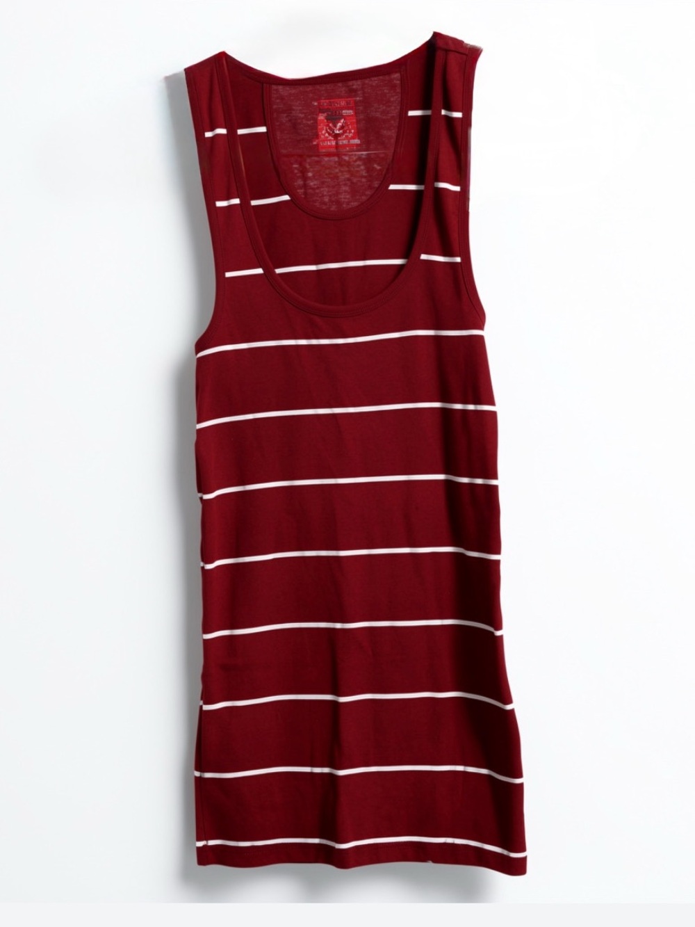 American Eagle Outfitters Striped Burgundy Tank Top Size Small